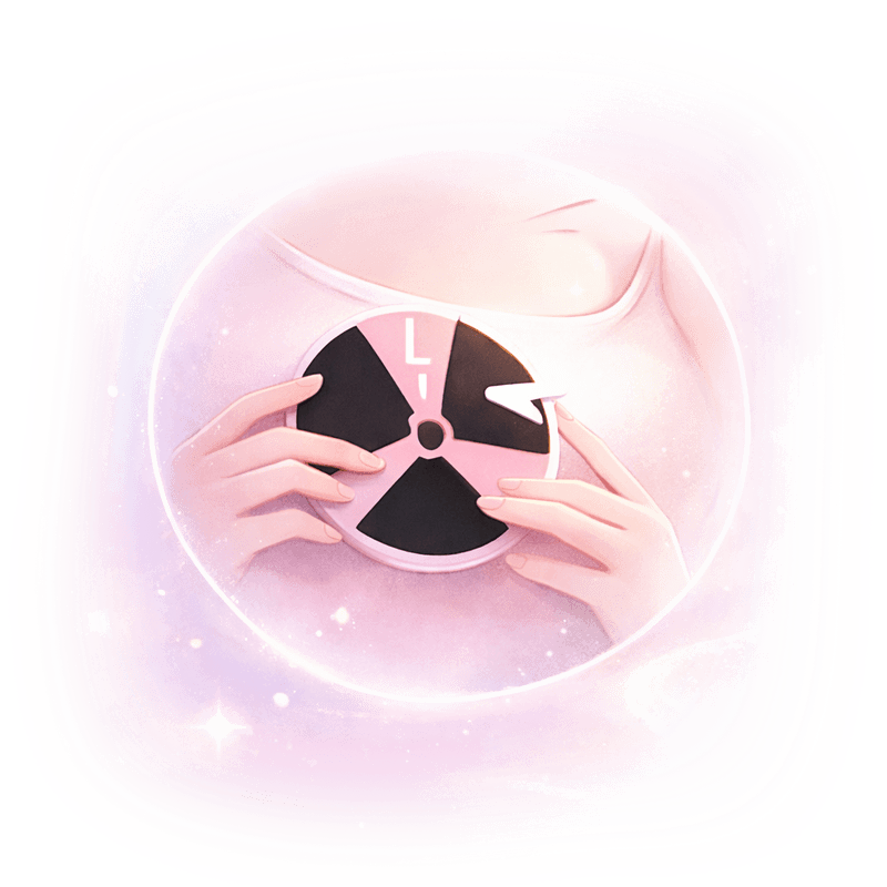 An illustration of two hands placing the thermal pads in position